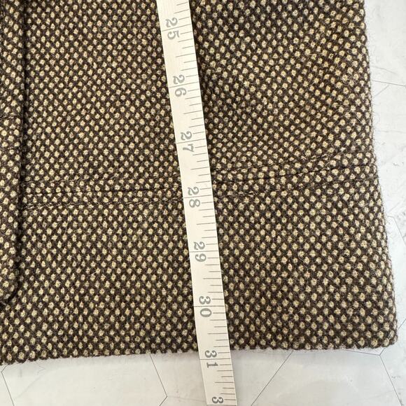 Bershka BSK Womans Double Breasted Size M Tweed Wool Brown Blazer Jacket in EUC - Picture 5 of 9